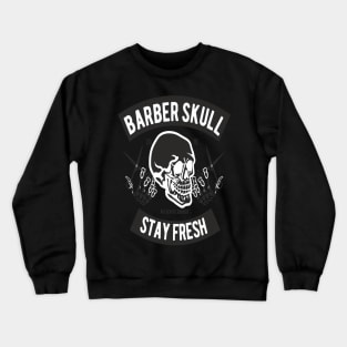 Barber Skull   Shop Desing Crewneck Sweatshirt